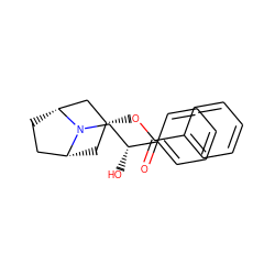 O=C(O[C@@H]1C[C@@H]2CC[C@H](C1)N2C[C@@H](O)c1ccccc1)c1ccccc1 ZINC000101644905