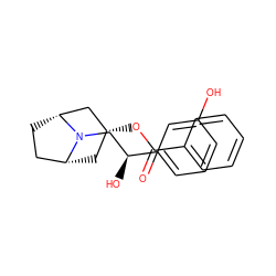 O=C(O[C@@H]1C[C@@H]2CC[C@H](C1)N2C[C@H](O)c1cccc(O)c1)c1ccccc1 ZINC000101644920