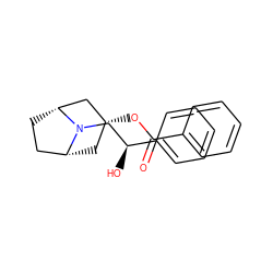 O=C(O[C@@H]1C[C@@H]2CC[C@H](C1)N2C[C@H](O)c1ccccc1)c1ccccc1 ZINC000101644909