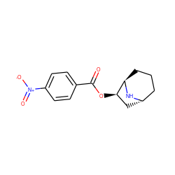 O=C(O[C@@H]1C[C@H]2CCC[C@H]1N2)c1ccc([N+](=O)[O-])cc1 ZINC000253697800