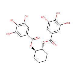 O=C(O[C@@H]1CCCC[C@H]1OC(=O)c1cc(O)c(O)c(O)c1)c1cc(O)c(O)c(O)c1 ZINC000084730494