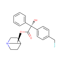 O=C(O[C@@H]1CN2CCC1CC2)[C@@](O)(c1ccccc1)c1ccc(CF)cc1 ZINC000006116329