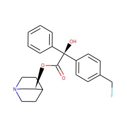 O=C(O[C@@H]1CN2CCC1CC2)[C@](O)(c1ccccc1)c1ccc(CF)cc1 ZINC000006116528