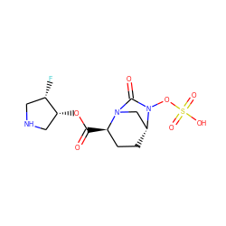 O=C(O[C@@H]1CNC[C@@H]1F)[C@@H]1CC[C@@H]2CN1C(=O)N2OS(=O)(=O)O ZINC000096168656