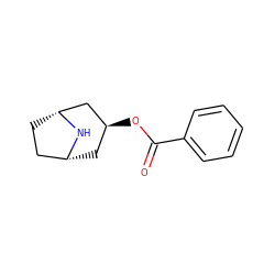 O=C(O[C@H]1C[C@@H]2CC[C@H](C1)N2)c1ccccc1 ZINC000101644962