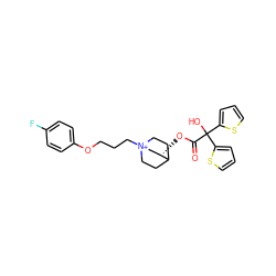 O=C(O[C@H]1C[N+]2(CCCOc3ccc(F)cc3)CCC1CC2)C(O)(c1cccs1)c1cccs1 ZINC000113050035