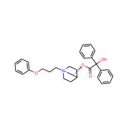 O=C(O[C@H]1C[N+]2(CCCOc3ccccc3)CCC1CC2)C(O)(c1ccccc1)c1ccccc1 ZINC000043023050