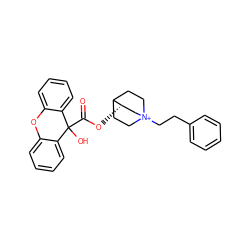 O=C(O[C@H]1C[N+]2(CCc3ccccc3)CCC1CC2)C1(O)c2ccccc2Oc2ccccc21 ZINC000043119966