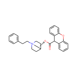 O=C(O[C@H]1C[N+]2(CCc3ccccc3)CCC1CC2)C1c2ccccc2Oc2ccccc21 ZINC000035836644