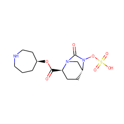 O=C(O[C@H]1CCCNCC1)[C@@H]1CC[C@@H]2CN1C(=O)N2OS(=O)(=O)O ZINC000096168644