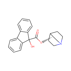 O=C(O[C@H]1CN2CCC1CC2)C1(O)c2ccccc2-c2ccccc21 ZINC000043023001