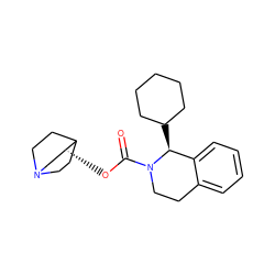 O=C(O[C@H]1CN2CCC1CC2)N1CCc2ccccc2[C@@H]1C1CCCCC1 ZINC000013674431