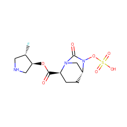 O=C(O[C@H]1CNC[C@@H]1F)[C@@H]1CC[C@@H]2CN1C(=O)N2OS(=O)(=O)O ZINC000096168659