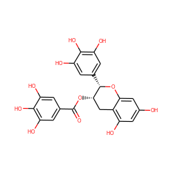 O=C(O[C@H]1Cc2c(O)cc(O)cc2O[C@H]1c1cc(O)c(O)c(O)c1)c1cc(O)c(O)c(O)c1 ZINC000003870415