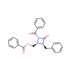 O=C(OC[C@@H]1[C@H](Cc2ccccc2)C(=O)N1C(=O)c1ccccc1)c1ccccc1 ZINC000013862665