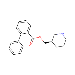 O=C(OC[C@@H]1CCCNC1)c1ccccc1-c1ccccc1 ZINC000073198606