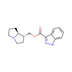 O=C(OC[C@@H]1CCN2CCC[C@@H]12)c1n[nH]c2ccccc12 ZINC000013681122