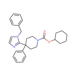 O=C(OC1CCCCC1)N1CCC(c2ccccc2)(c2nccn2Cc2ccccc2)CC1 ZINC000096318650