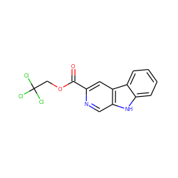 O=C(OCC(Cl)(Cl)Cl)c1cc2c(cn1)[nH]c1ccccc12 ZINC000064513780