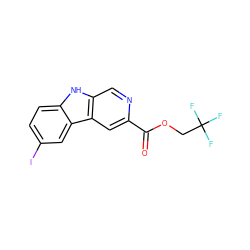 O=C(OCC(F)(F)F)c1cc2c(cn1)[nH]c1ccc(I)cc12 ZINC000064526354