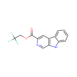 O=C(OCC(F)(F)F)c1cc2c(cn1)[nH]c1ccccc12 ZINC000064526725