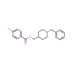 O=C(OCC1CCN(Cc2ccccc2)CC1)c1ccc(Cl)cc1 ZINC000029565597