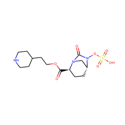 O=C(OCCC1CCNCC1)[C@@H]1CC[C@@H]2CN1C(=O)N2OS(=O)(=O)O ZINC000096168665