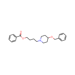 O=C(OCCCCN1CCC(OCc2ccccc2)CC1)c1ccccc1 ZINC000028650681