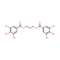 O=C(OCCCOC(=O)c1cc(O)c(O)c(O)c1)c1cc(O)c(O)c(O)c1 ZINC000167830827