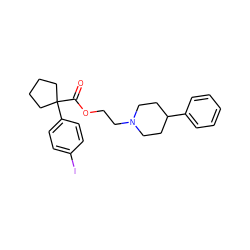 O=C(OCCN1CCC(c2ccccc2)CC1)C1(c2ccc(I)cc2)CCCC1 ZINC000013737399