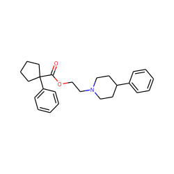 O=C(OCCN1CCC(c2ccccc2)CC1)C1(c2ccccc2)CCCC1 ZINC000013737397