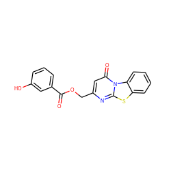 O=C(OCc1cc(=O)n2c(n1)sc1ccccc12)c1cccc(O)c1 ZINC000003429979