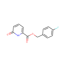 O=C(OCc1ccc(F)cc1)c1cccc(=O)[nH]1 ZINC000028968998