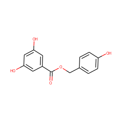 O=C(OCc1ccc(O)cc1)c1cc(O)cc(O)c1 ZINC000066079696