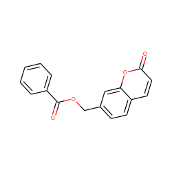 O=C(OCc1ccc2ccc(=O)oc2c1)c1ccccc1 ZINC000036471348