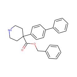 O=C(OCc1ccccc1)C1(c2ccc(-c3ccccc3)cc2)CCNCC1 ZINC000064417290