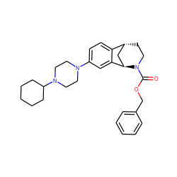 O=C(OCc1ccccc1)N1CC[C@@H]2C[C@@H]1c1cc(N3CCN(C4CCCCC4)CC3)ccc12 ZINC001772581191