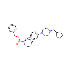 O=C(OCc1ccccc1)N1CC[C@@H]2C[C@@H]1c1ccc(N3CCN(CC4CCCC4)CC3)cc12 ZINC001772596673