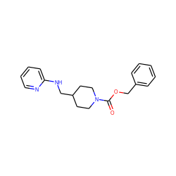 O=C(OCc1ccccc1)N1CCC(CNc2ccccn2)CC1 ZINC000035259146