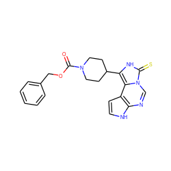 O=C(OCc1ccccc1)N1CCC(c2[nH]c(=S)n3cnc4[nH]ccc4c23)CC1 ZINC000205549378