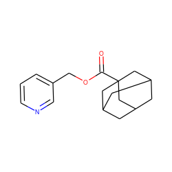 O=C(OCc1cccnc1)C12CC3CC(CC(C3)C1)C2 ZINC000013757489