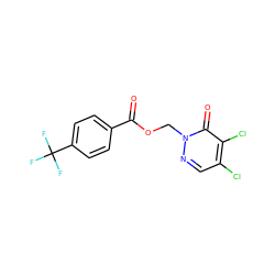 O=C(OCn1ncc(Cl)c(Cl)c1=O)c1ccc(C(F)(F)F)cc1 ZINC000001386233