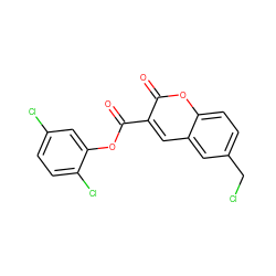 O=C(Oc1cc(Cl)ccc1Cl)c1cc2cc(CCl)ccc2oc1=O ZINC000013676436