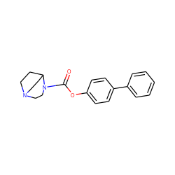 O=C(Oc1ccc(-c2ccccc2)cc1)N1CCN2CCC1CC2 ZINC000000026228