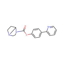 O=C(Oc1ccc(-c2ccccn2)cc1)N1CCN2CCC1CC2 ZINC000034007111