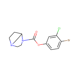 O=C(Oc1ccc(Br)c(Cl)c1)N1CCN2CCC1CC2 ZINC000038444564