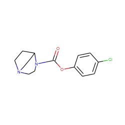 O=C(Oc1ccc(Cl)cc1)N1CCN2CCC1CC2 ZINC000043080702