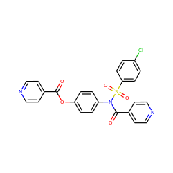 O=C(Oc1ccc(N(C(=O)c2ccncc2)S(=O)(=O)c2ccc(Cl)cc2)cc1)c1ccncc1 ZINC000008439045