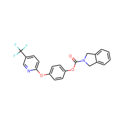 O=C(Oc1ccc(Oc2ccc(C(F)(F)F)cn2)cc1)N1Cc2ccccc2C1 ZINC000028826675