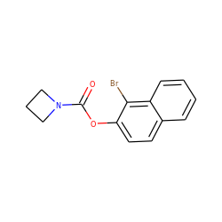 O=C(Oc1ccc2ccccc2c1Br)N1CCC1 ZINC000084726792